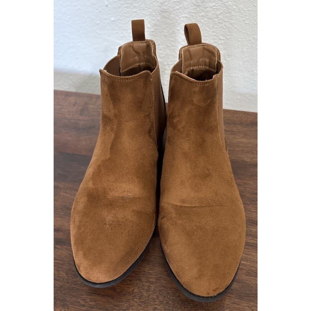 VJH Confort Memory Foam Slip on Ankle Boots Booties Size 7 Brown Caramel Comfort